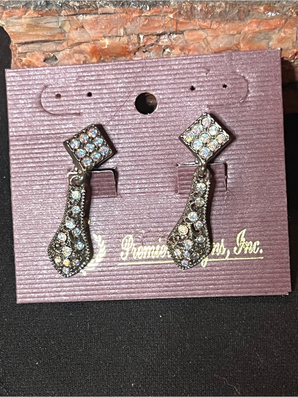 Premier Designs Iridescent Crystal Drop Dangle Earrings